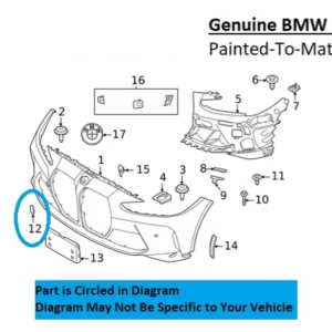 Painted 2021-2026 BMW M4 Front Tow Hook Cover | Genuine OEM