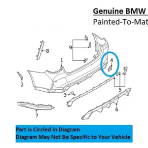 Painted 2021-2026 BMW M4 Rear Tow Hook Cover | Genuine OEM