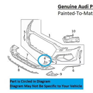 Painted 2022-2024 Audi A3 Headlamp Washer Cover | Genuine OEM