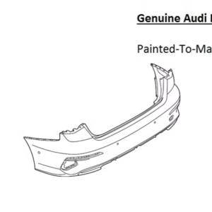 Painted 2022-2024 Audi A3 Rear Bumper | Genuine OEM