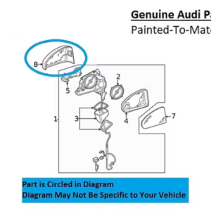 Painted 2022-2024 Audi A3 Side Mirror Cover | Genuine OEM