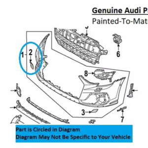 Painted 2022-2024 Audi A8 Quattro Front Tow Hook Cover | Genuine OEM