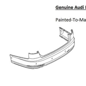 Painted 2022-2024 Audi A8 Quattro Rear Bumper | Genuine OEM