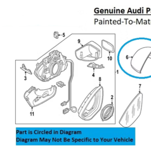 Painted 2022-2024 Audi Q4 e-tron Side Mirror Cover | Genuine OEM