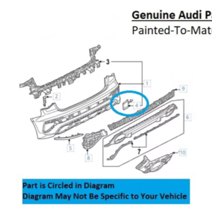 Painted 2022-2024 Audi RS3 Rear Tow Hook Cover | Genuine OEM