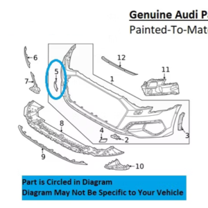 Painted 2022-2024 Audi S3 Front Tow Hook Cover | Genuine OEM