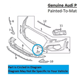 Painted 2022-2024 Audi S3 Headlamp Washer Cover | Genuine OEM
