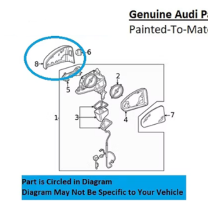 Painted 2022-2024 Audi S3 Side Mirror Cover | Genuine OEM