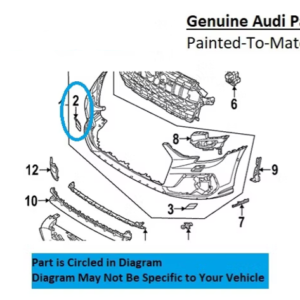 Painted 2022-2024 Audi S8 Front Tow Hook Cover | Genuine OEM