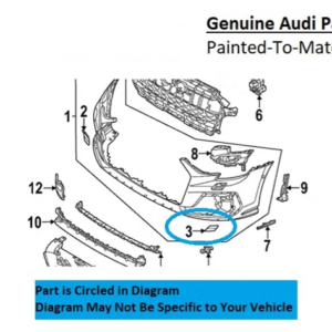Painted 2022-2024 Audi S8 Headlamp Washer Cover | Genuine OEM