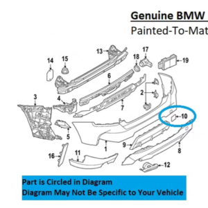 Painted 2022-2024 BMW 230 240 Rear Tow Hook Cover | Genuine OEM