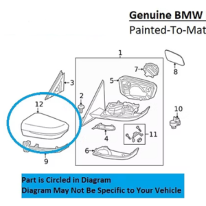 Painted 2022-2024 BMW 230 240 Side Mirror Cover | Genuine OEM