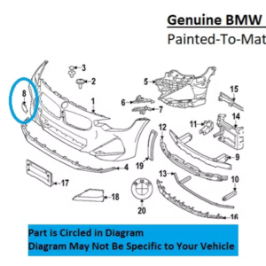 Painted 2022-2025 BMW 230 240 Front Tow Hook Cover | Genuine OEM
