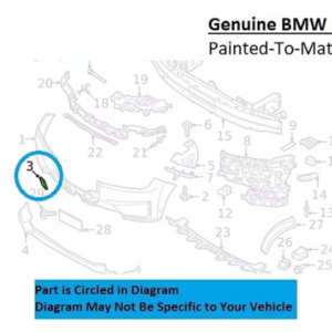 Painted 2022-2025 BMW iX Front Tow Hook Cover | Genuine OEM