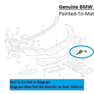 Painted 2022-2025 BMW iX Rear Tow Hook Cover | Genuine OEM