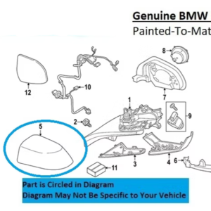 Painted 2022-2025 BMW iX Side Mirror Cover | Genuine OEM