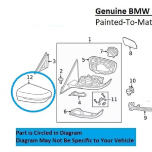 Painted 2022-2026 BMW i4 Side Mirror Cover | Genuine OEM