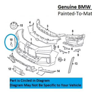 Painted 2023-2024 BMW i7 Front Tow Hook Cover | Genuine OEM