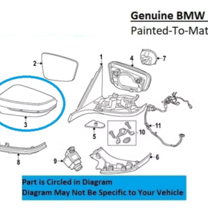 Painted 2023-2025 BMW i7 Side Mirror Cover | Genuine OEM