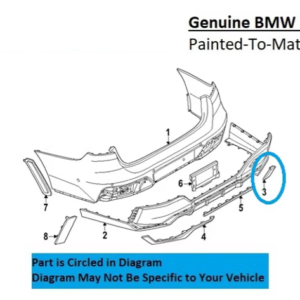 Painted 2023-2026 BMW 7 Series 740 750 760 Rear Tow Hook Cover | Genuine OEM