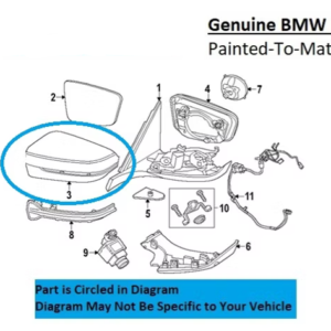 Painted 2023-2026 BMW 7 Series 740 750 760 Side Mirror Cover | Genuine OEM