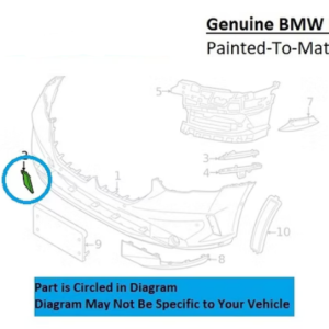 Painted 2024-2026 BMW i5 Front Tow Hook Cover | Genuine OEM