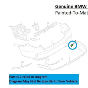 Painted 2024-2026 BMW i5 Rear Tow Hook Cover | Genuine OEM