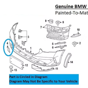 Painted 2024 BMW 5 Series 530 540 Front Tow Hook Cover | Genuine OEM