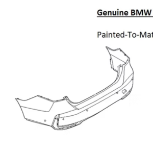 Painted 2024 BMW 5 Series 530 540 Rear Bumper | Genuine OEM