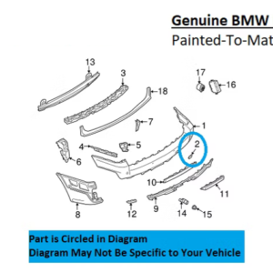 Painted 2007-2010 BMW X3 Rear Tow Hook Cover | Genuine OEM