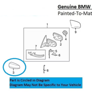 Painted 2007-2013 BMW X5 Side Mirror Cover | Genuine OEM