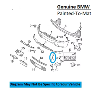 Painted 2008-2014 BMW X6 Front Tow Hook Cover | Genuine OEM