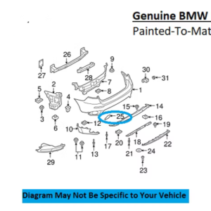 Painted 2008-2014 BMW X6 Rear Tow Hook Cover | Genuine OEM