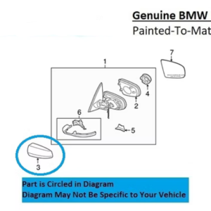 Painted 2008-2014 BMW X6 Side Mirror Cover | Genuine OEM