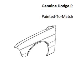Painted 2008-2023 Dodge Challenger Front Fender | Genuine OEM