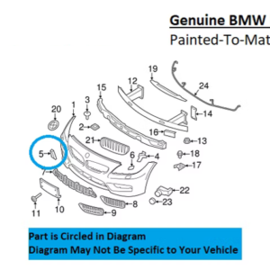 Painted 2009-2016 BMW Z4 Front Tow Hook Cover | Genuine OEM