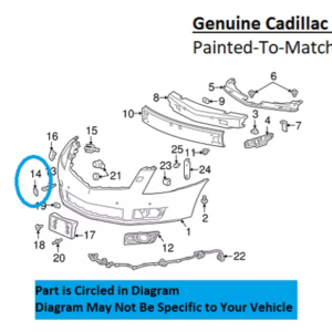 Painted 2010-2016 Cadillac SRX Front Tow Hook Cover | Genuine OEM