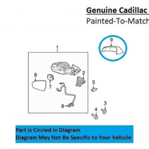 Painted 2010-2016 Cadillac SRX Side Mirror Cover | Genuine OEM