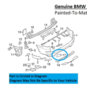 Painted 2011-2013 BMW X5 Rear Tow Hook Cover | Genuine OEM