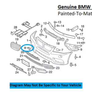Painted 2011-2014 BMW X3 Front Tow Hook Cover | Genuine OEM