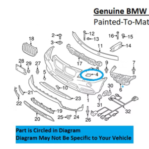 Painted 2011-2014 BMW X3 Headlamp Washer Cover | Genuine OEM