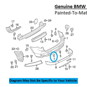 Painted 2011-2014 BMW X3 Rear Tow Hook Cover | Genuine OEM