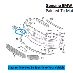 Painted 2012-2019 BMW M6 M6 Gran Coupe Front Tow Hook Cover | Genuine OEM