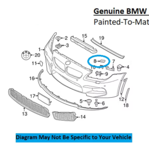 Painted 2012-2019 BMW M6 M6 Gran Coupe Headlamp Washer Cover | Genuine OEM