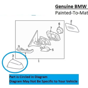 Painted 2012-2019 BMW M6 M6 Gran Coupe Side Mirror Cover | Genuine OEM