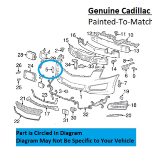 Painted 2013-2014 Cadillac ATS Front Tow Hook Cover | Genuine OEM
