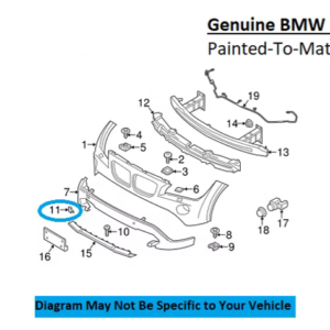 Painted 2013-2015 BMW X1 Front Tow Hook Cover | Genuine OEM