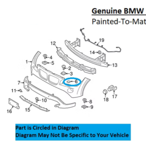 Painted 2013-2015 BMW X1 Headlamp Washer Cover | Genuine OEM