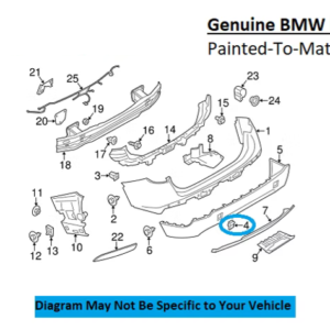 Painted 2013-2015 BMW X1 Rear Tow Hook Cover | Genuine OEM