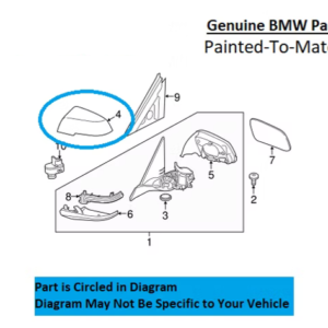 Painted 2013-2015 BMW X1 Side Mirror Cover | Genuine OEM